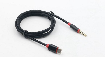 Добави още лукс Джаджи Кабел адаптиращ Type-c кабел към 3.5 mm AUX черен
